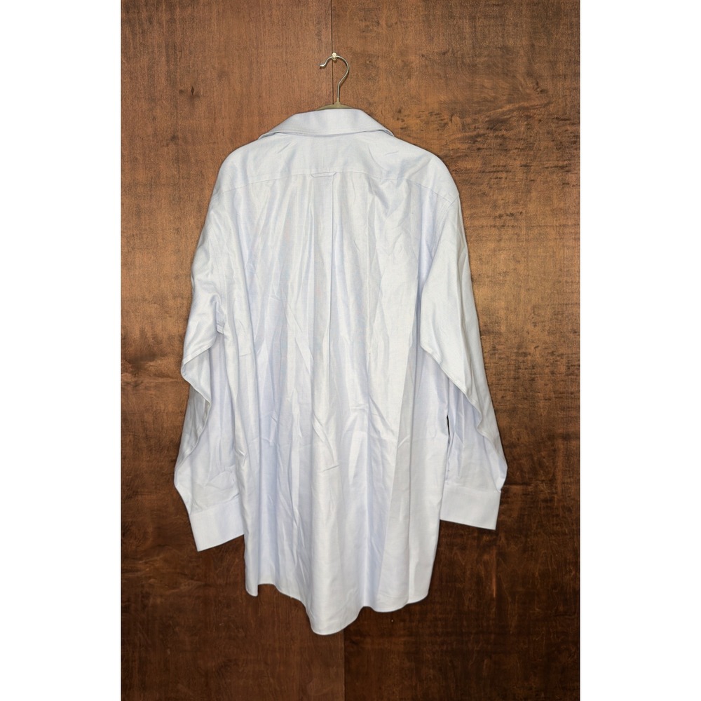 Gold Label Roundtree & Yorke Light Blue Non-Iron Supima Cotton Dress Shirt 17
